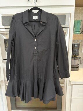 Tuckernuck Black Cotton Poplin Callahan Shirt Dress